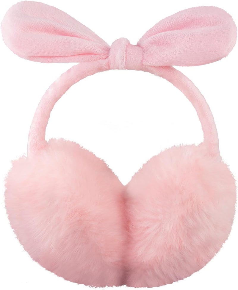 FSTEOE Winter Ear Muffs Women Warm Earmuff Girls Ear Warmers Soft Plush Outdoor Adjustable Ear Cover - Image 1